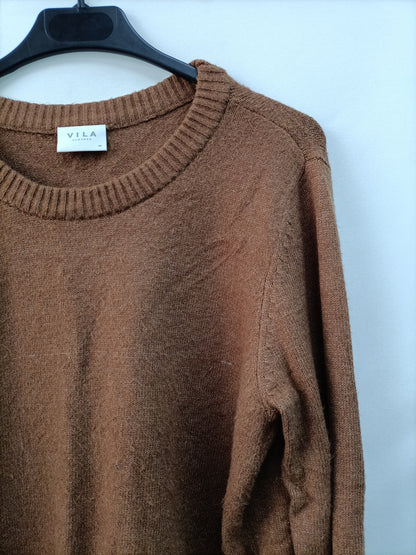 VILA. Brown Tm Sweater