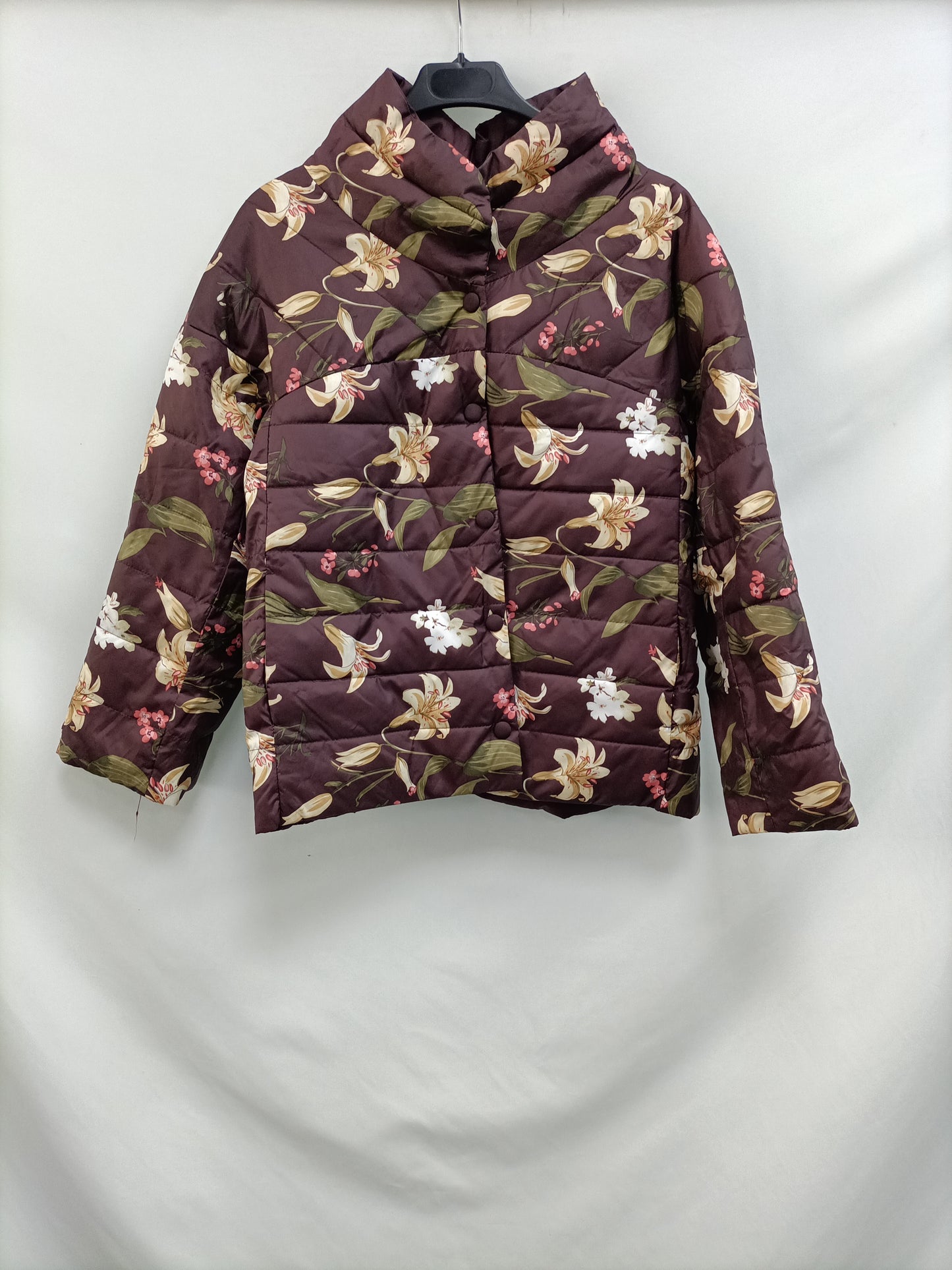 PETITE. Plumas burdeos reversible T.s