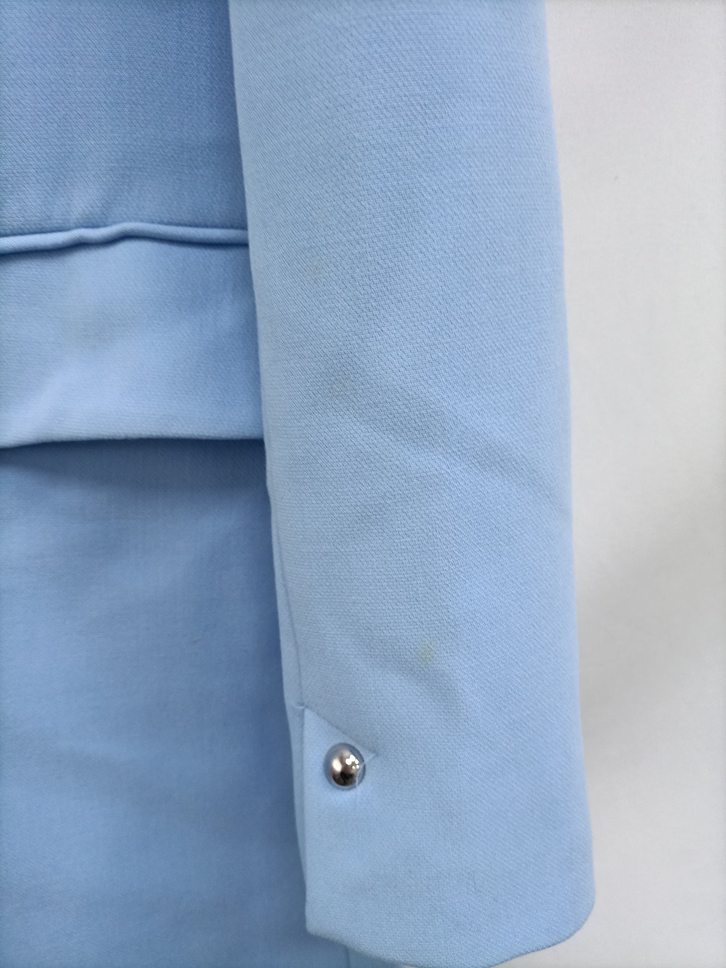 MANGO. Abrigo celeste de vestir T.m