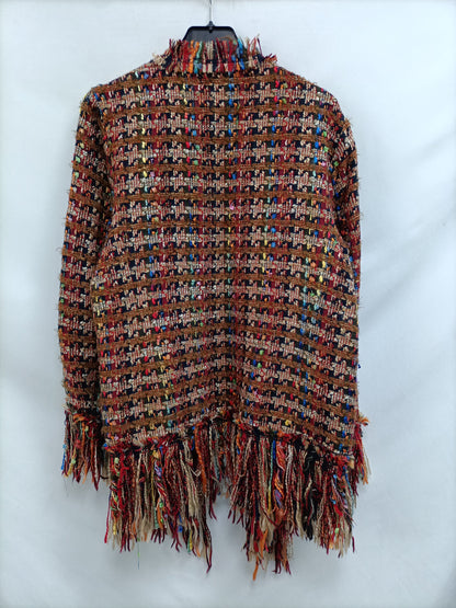 ZARA. Chaqueta tweed marrones T.l