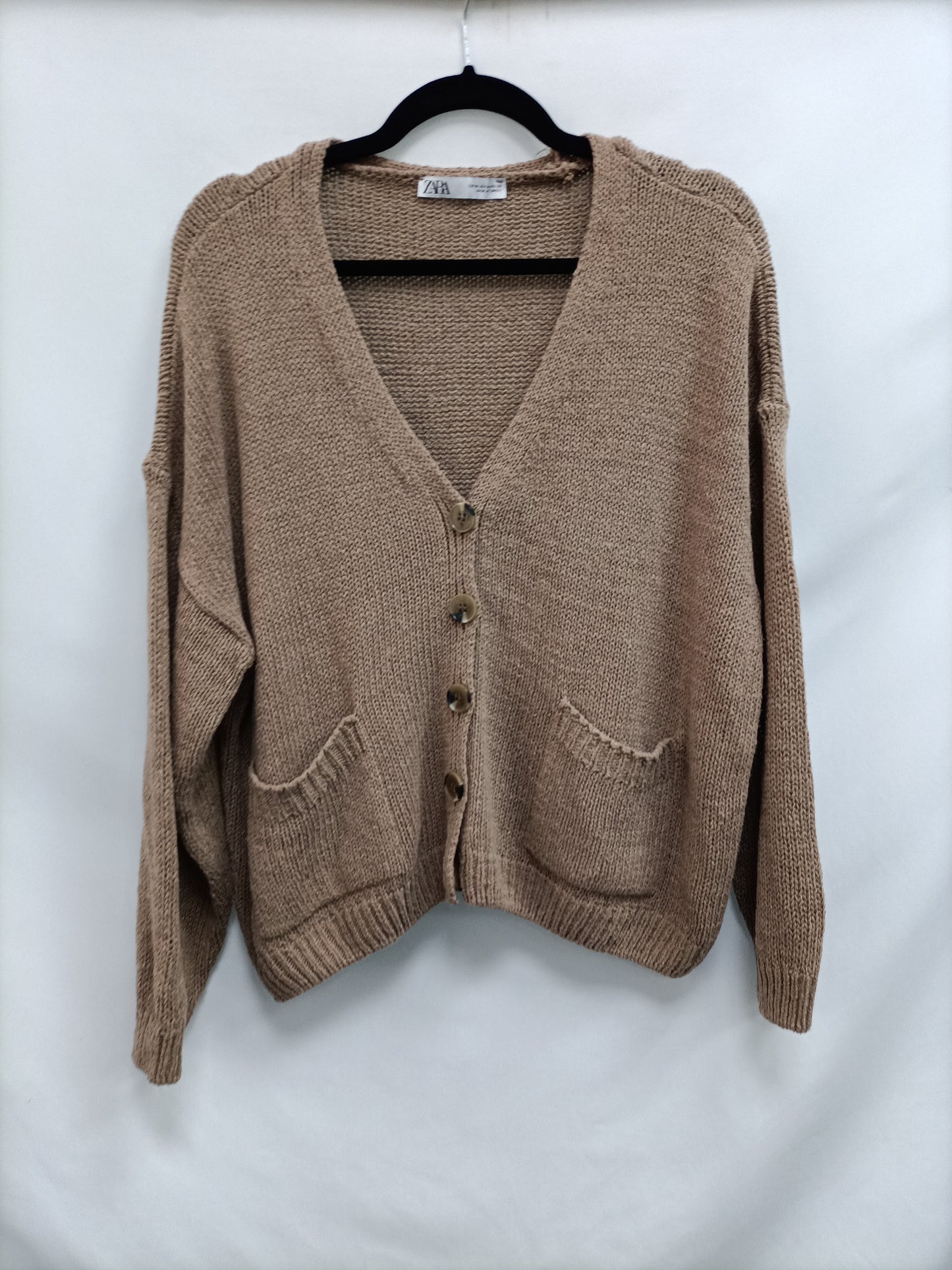 ZARA. Cárdigan marrón T.m
