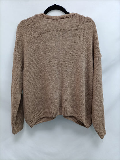 ZARA. Cárdigan marrón T.m