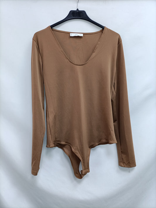 MANGO. Camel Lycra Tl Bodysuit
