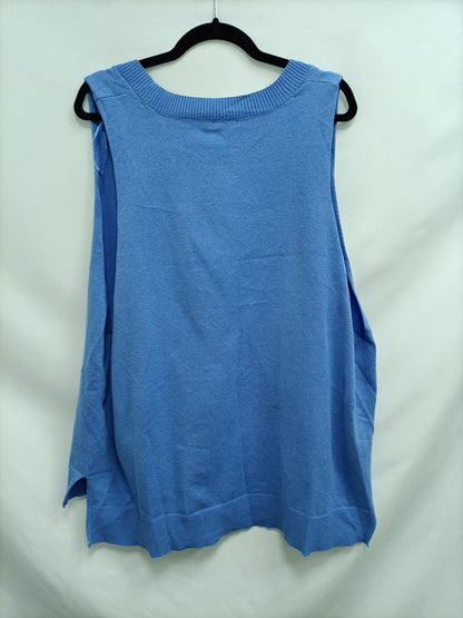 STRADIVARIUS. Chaleco azul T.m