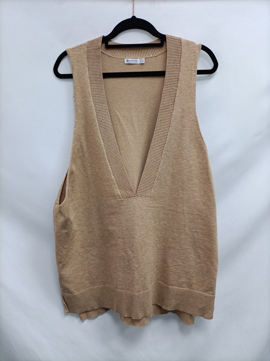 STRADIVARIUS. Chaleco camel T.m