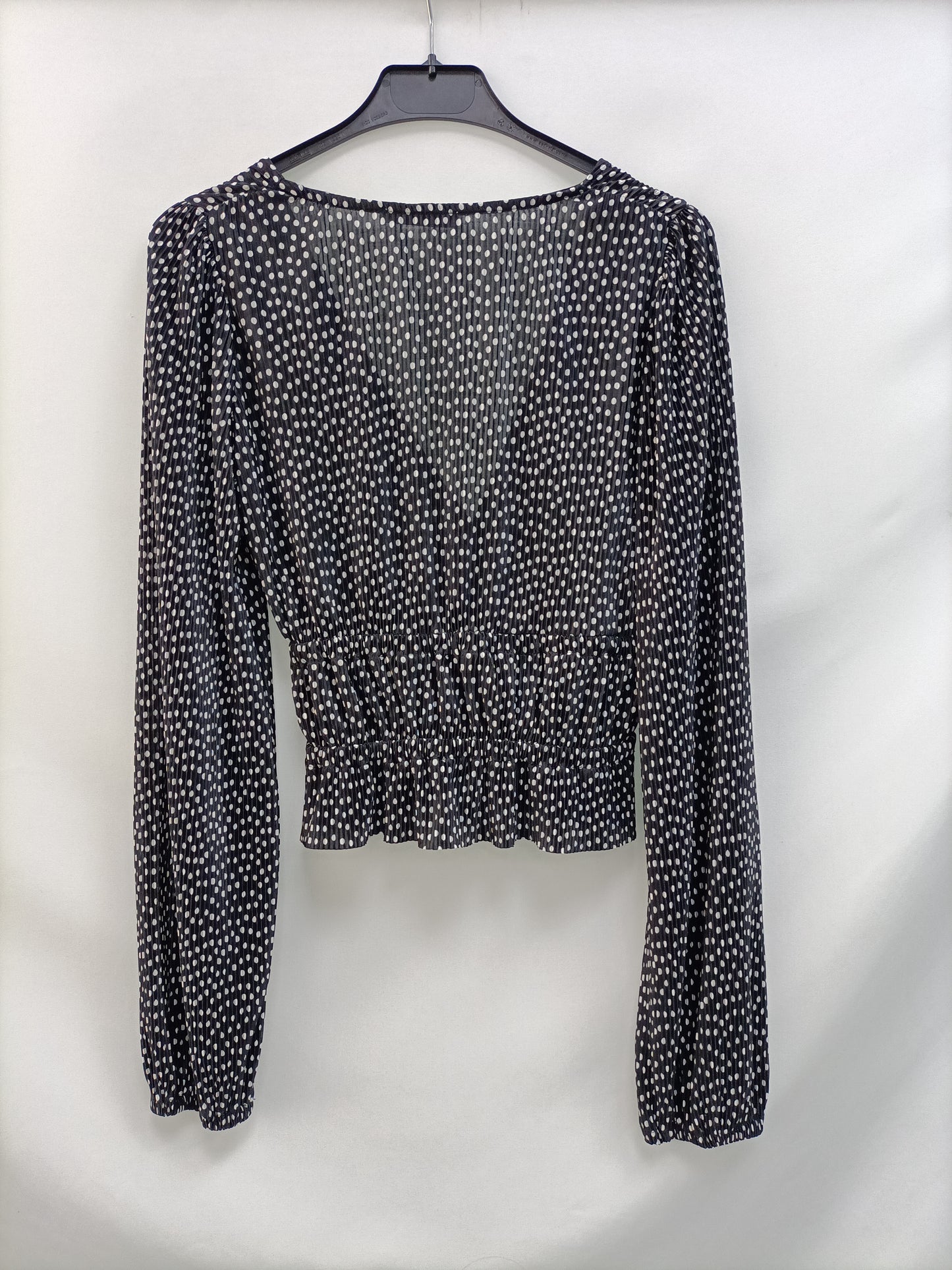 ZARA. Polka Dot Gathered Top Ts