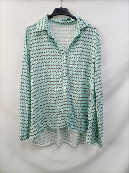 OTHERS. Blue printed blouse Your(s)