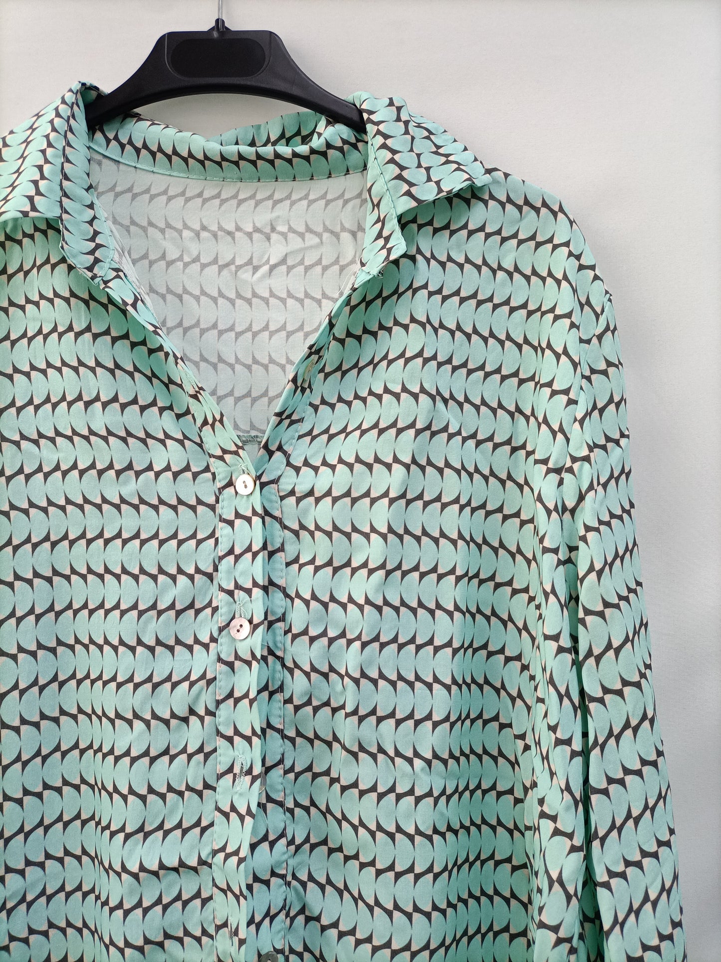OTHERS. Blue printed blouse Your(s)
