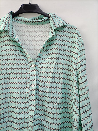 OTHERS. Blue printed blouse Your(s)
