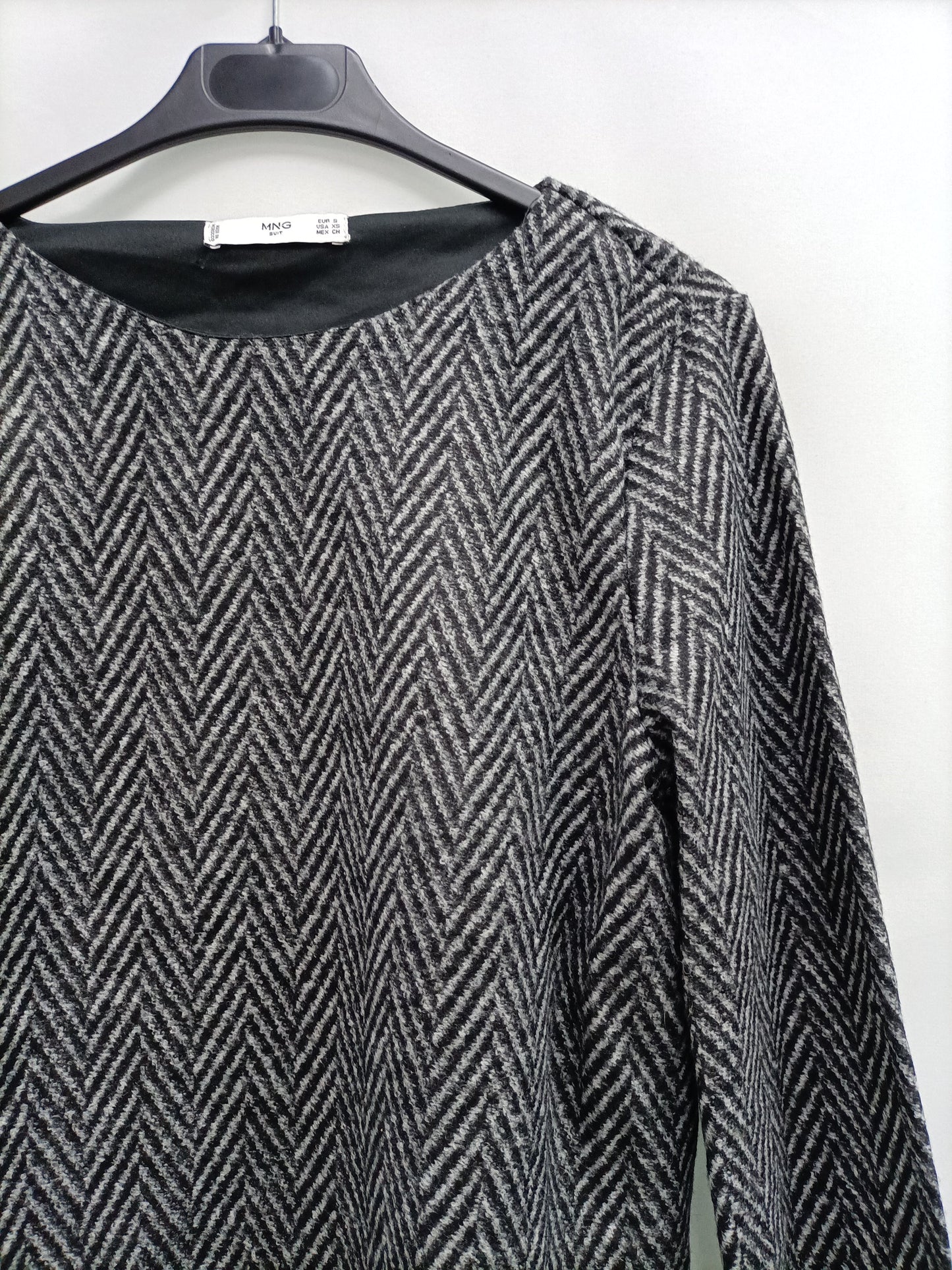 MANGO. Top gris espiga T.s