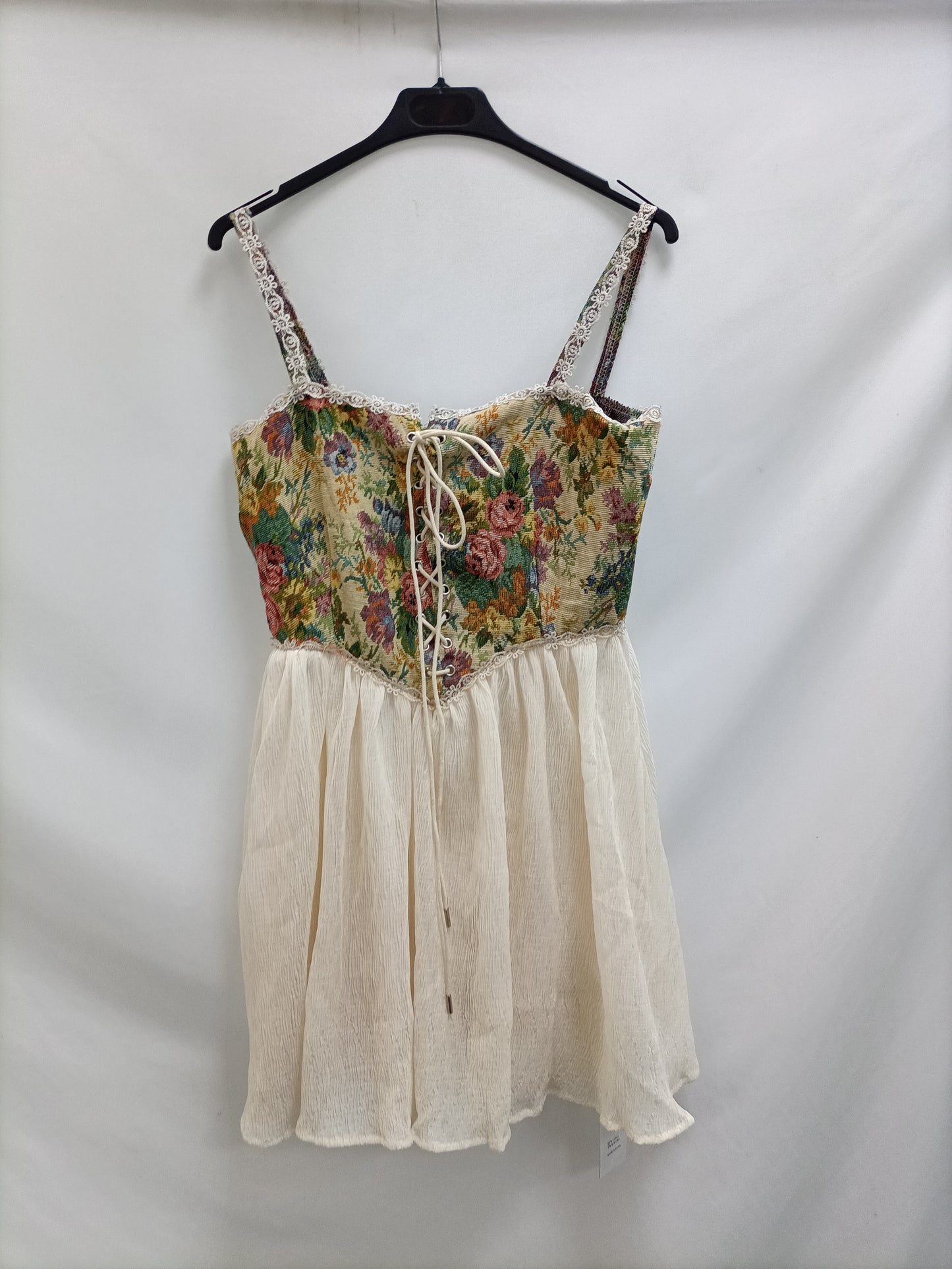 CIDER. Vestido doble textura T.s