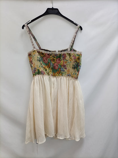 CIDER. Vestido doble textura T.s