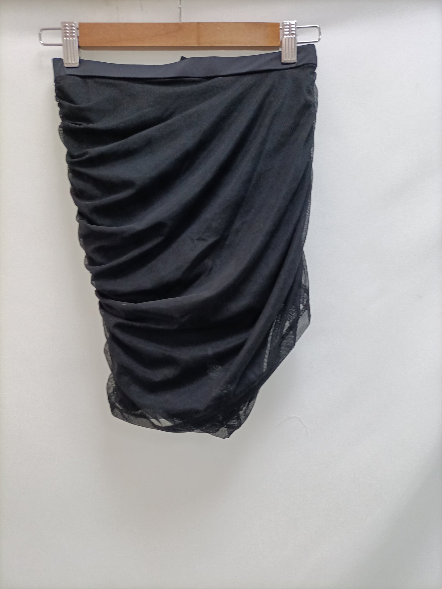 SHEIN. Black Gathered Skirt T.xs
