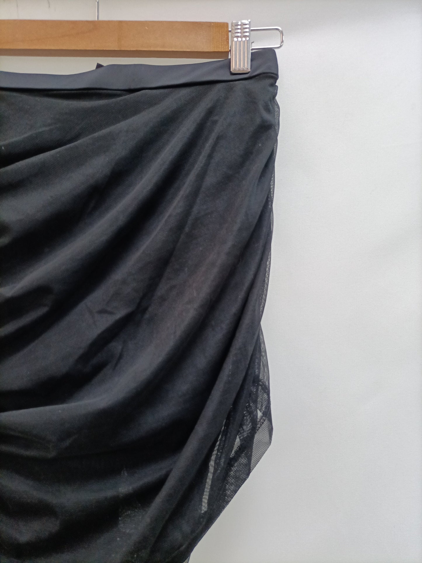 SHEIN. Black Gathered Skirt T.xs