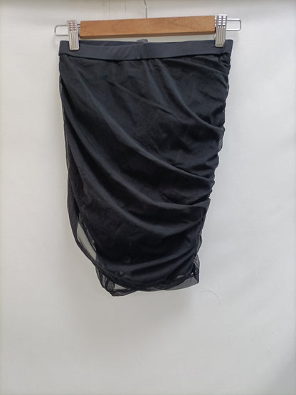 SHEIN. Black Gathered Skirt T.xs