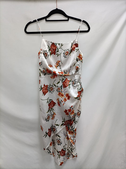 ZAFUL. Vestido midi flores T.s