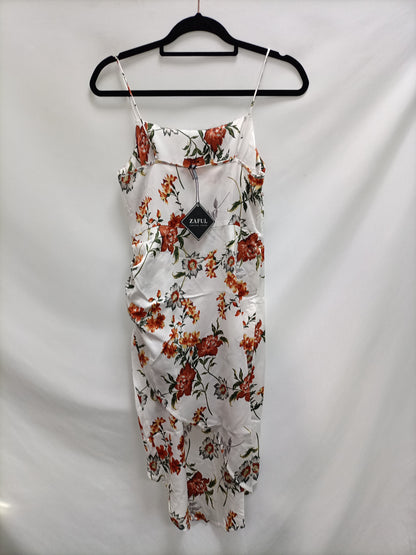 ZAFUL. Vestido midi flores T.s