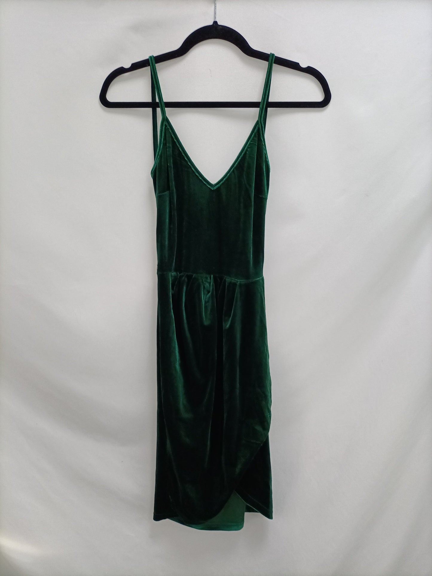 SHEIN. Vestido verde terciopelo T.s
