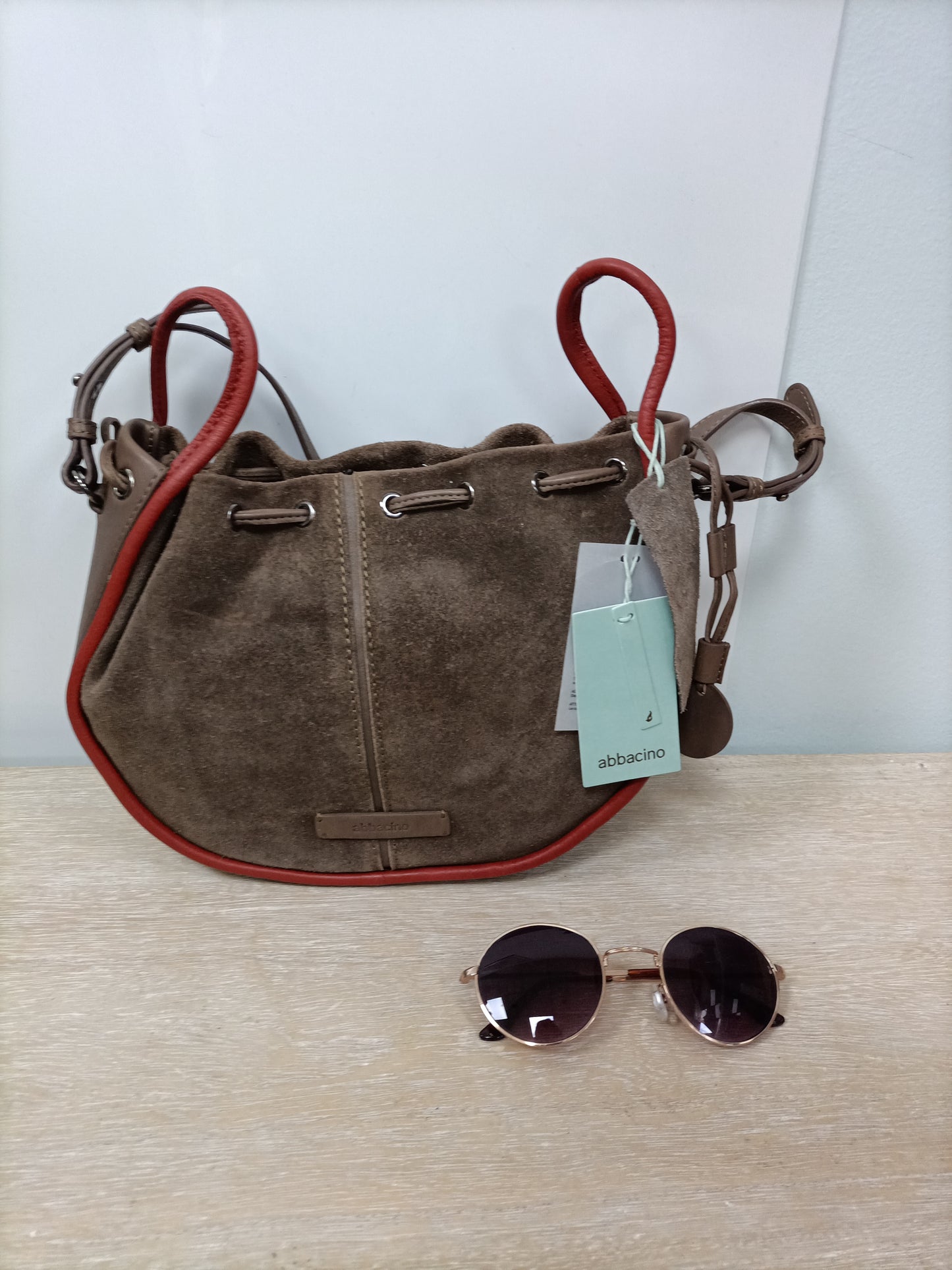 ABBACINO. Brown leather bag