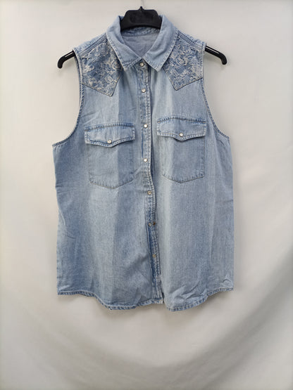 OTRAS. Camisa vaquero encaje Tu(s/m)