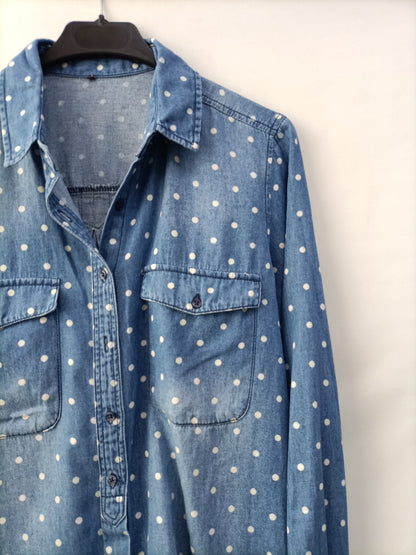 OTRAS. Camisa vaquera lunares T.s/m