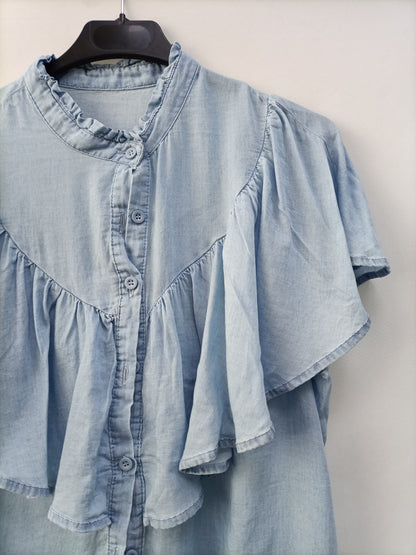 OTRAS. Camisa vaquera volante T.u(s/m)