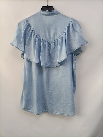 OTRAS. Camisa vaquera volante T.u(s/m)