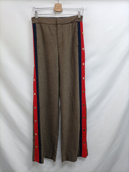 ZARA. Pantalón Palazzo pata de gallo T.s