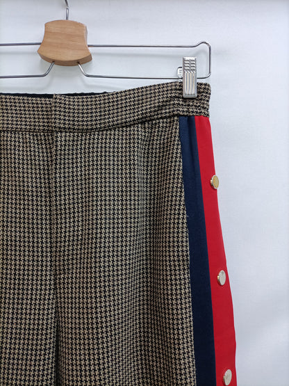 ZARA. Pantalón Palazzo pata de gallo T.s