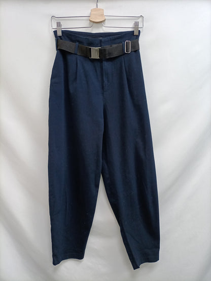 ZARA. Pantalón slouchy azul T.s