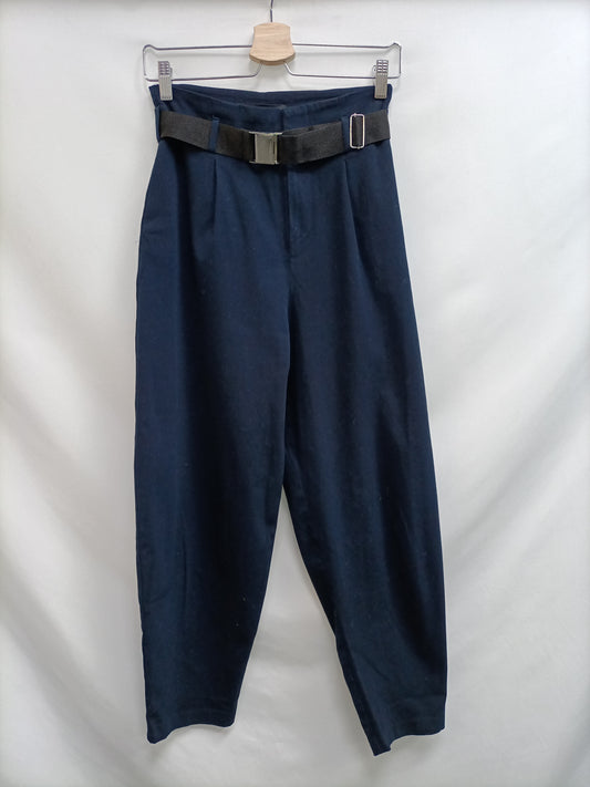 ZARA. Pantalón slouchy azul T.s