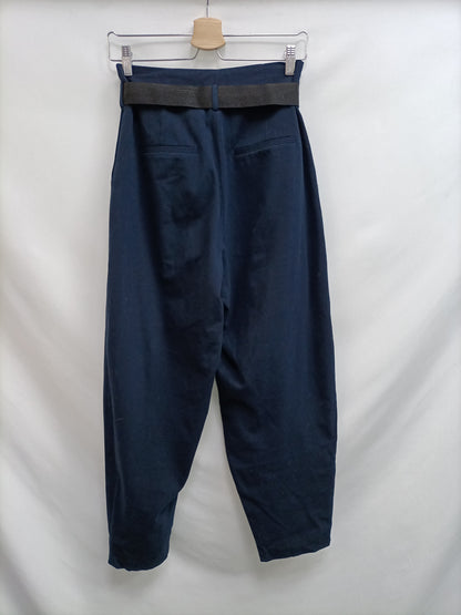 ZARA. Pantalón slouchy azul T.s