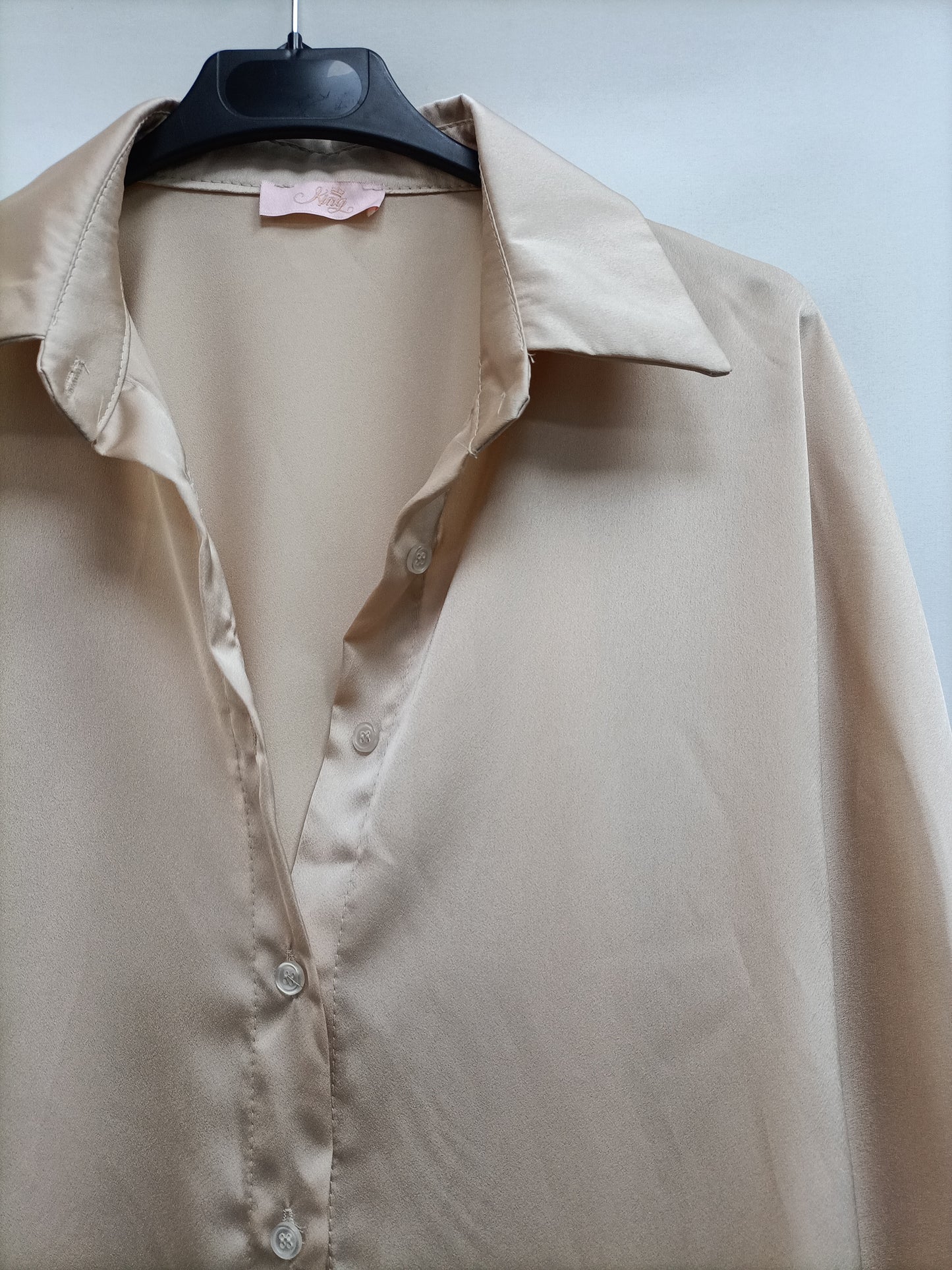 KING. Blusa rosa satinado T.u(m/l)