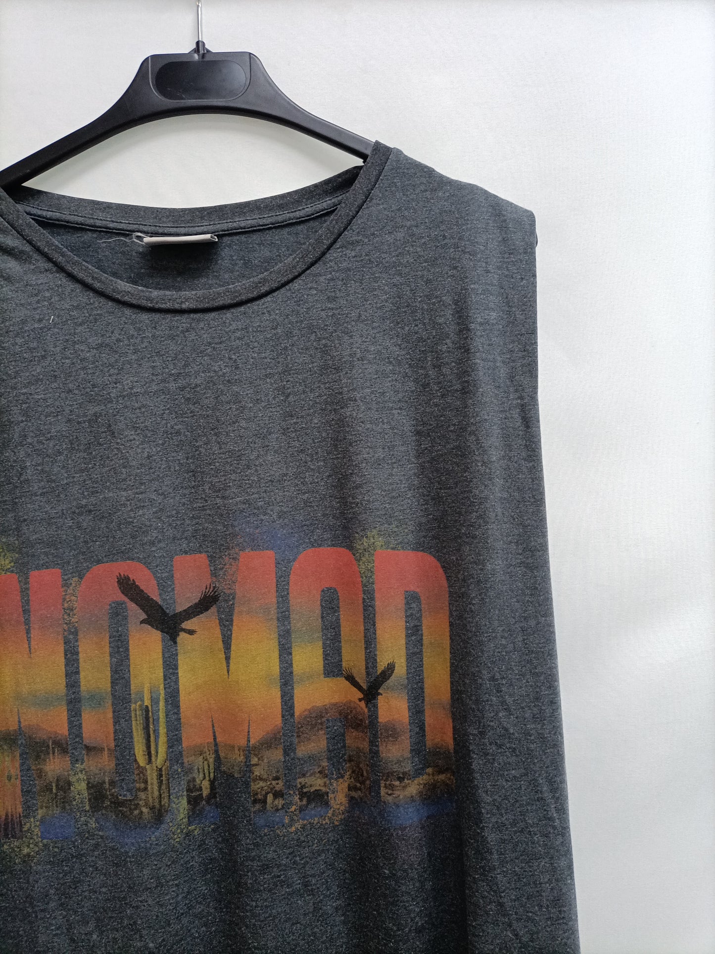 VILA. Vestido gris largo T.s