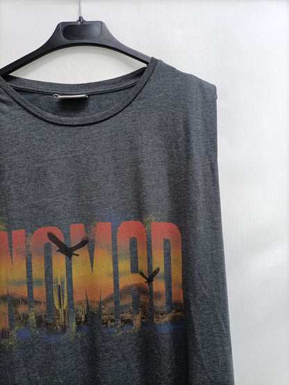 VILA. Vestido gris largo T.s