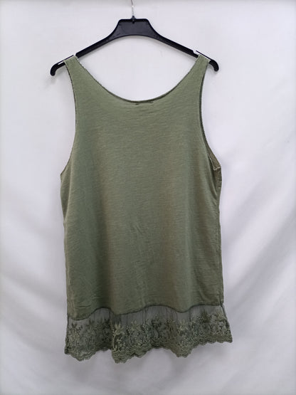 HUG&amp;CLAU. Green lace T-shirt (m/l)