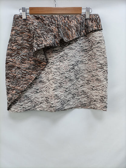 MORGAN. Textured pink skirt, size 40