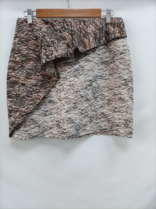 MORGAN. Textured pink skirt, size 40