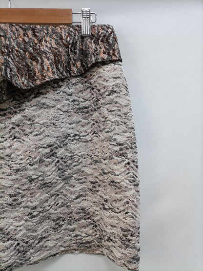 MORGAN. Textured pink skirt, size 40