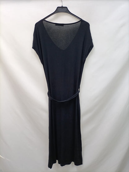 MANGO. Vestido negro midi T.s