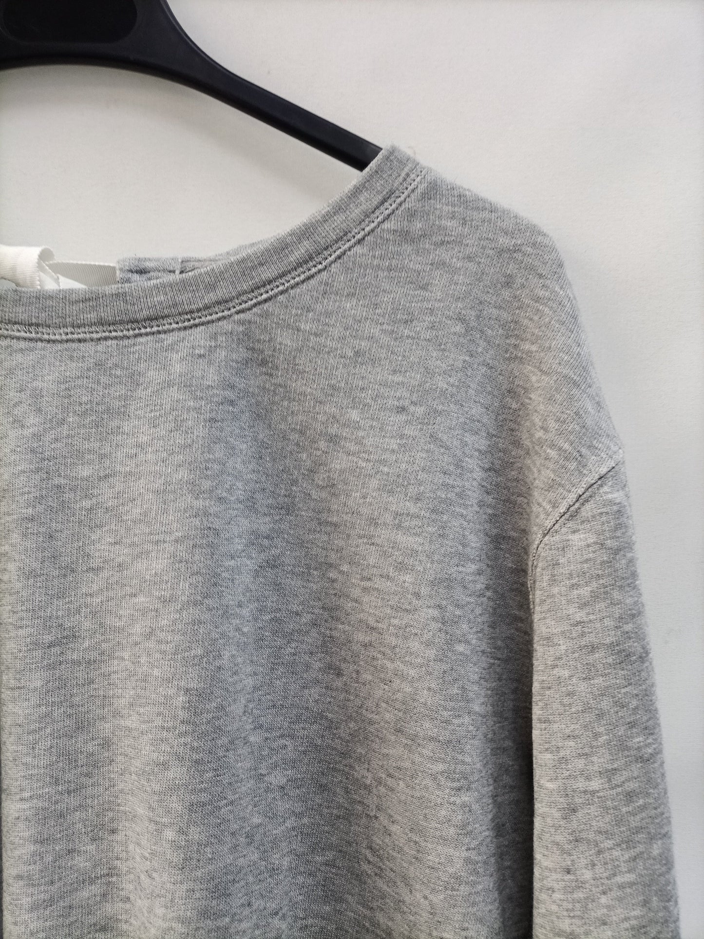 CLAUDIE PIERLOT.Grey white lace sweater T.1(S)