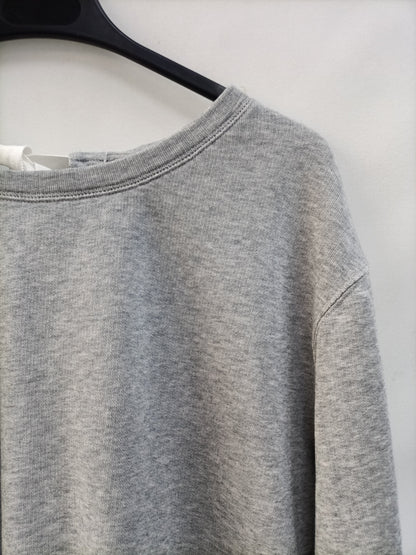 CLAUDIE PIERLOT.Grey white lace sweater T.1(S)