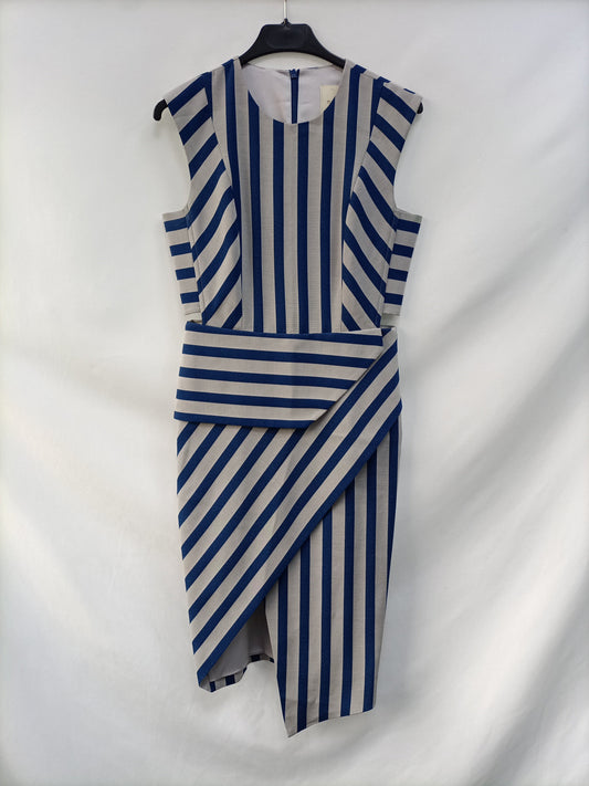 MASON. Striped midi dress S.XS