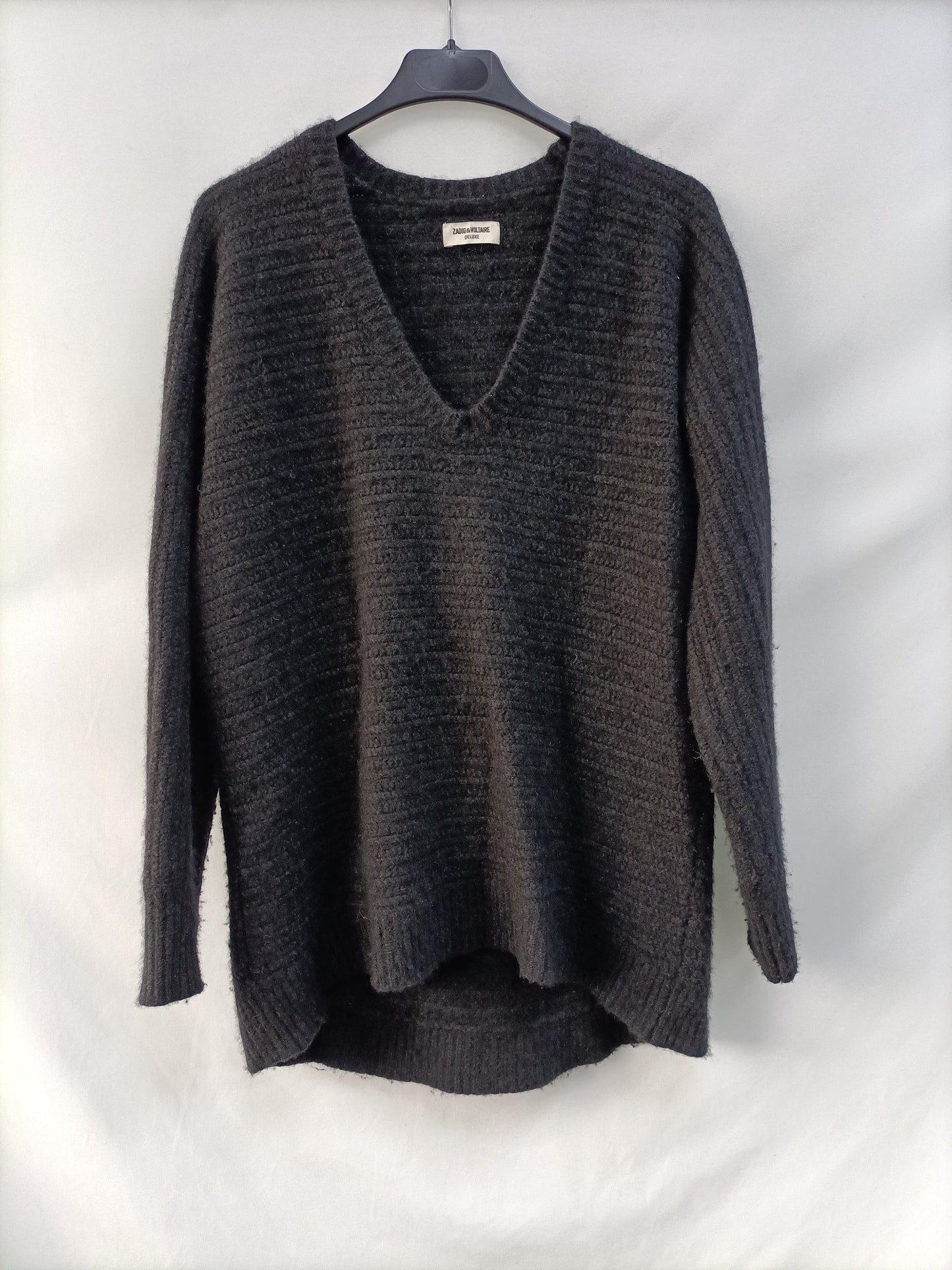 ZADIG&VOLTAIRE.Jersey gris T.S/M