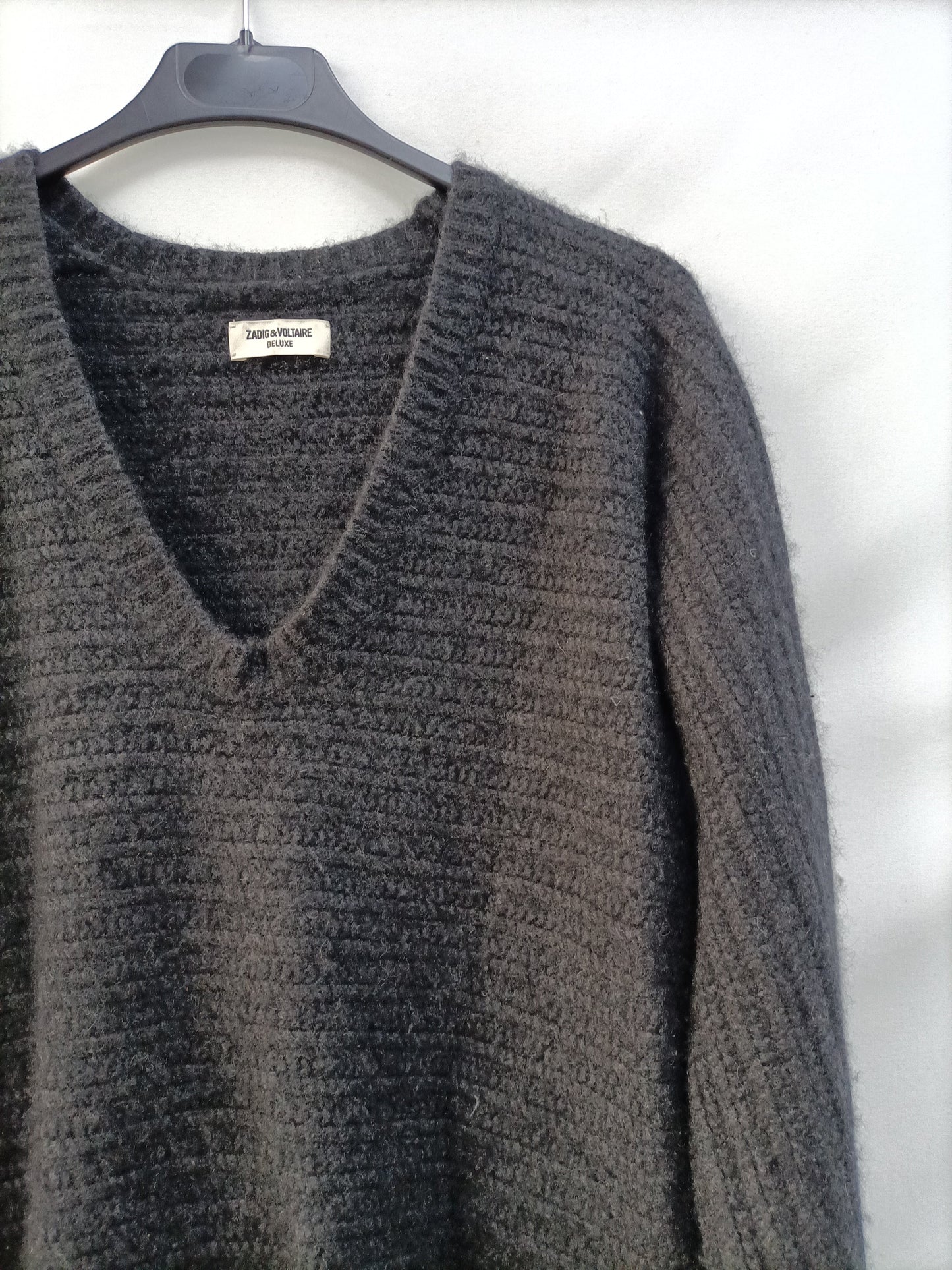 ZADIG&VOLTAIRE.Jersey gris T.S/M