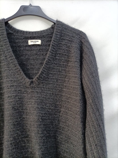 ZADIG&VOLTAIRE.Jersey gris T.S/M