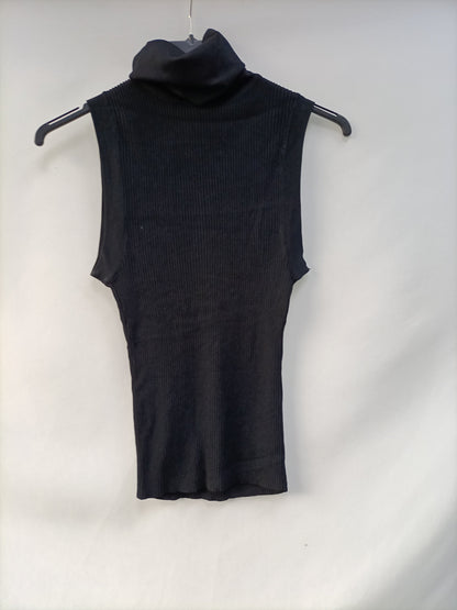 ZARA. Black turtleneck top TS