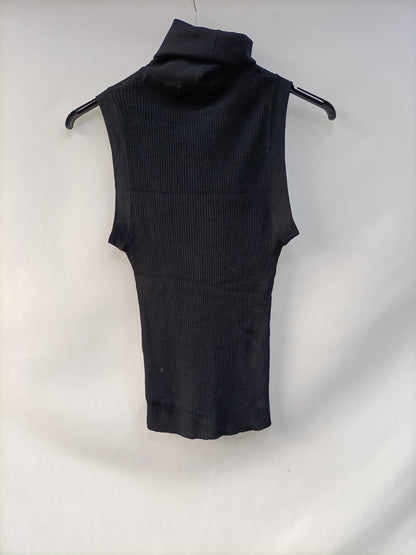 ZARA. Black turtleneck top TS