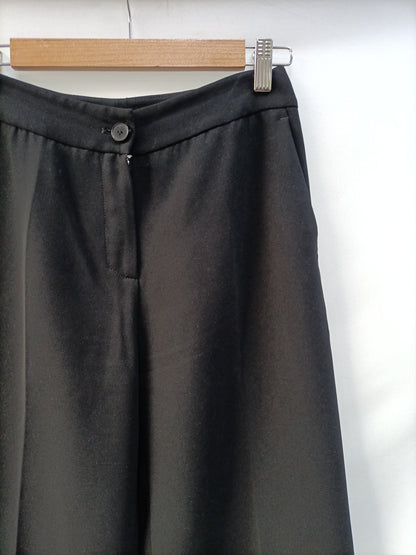 ADOLFO DOMÍNGUEZ.Pantalones palazzo negros T.34