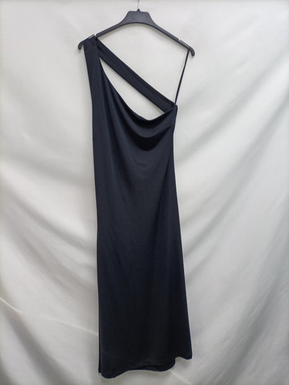 MANGO. Black midi dress TL